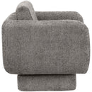 Meridian Alessandra Grey Chenille Fabric Swivel Accent Chair IMAGE 6
