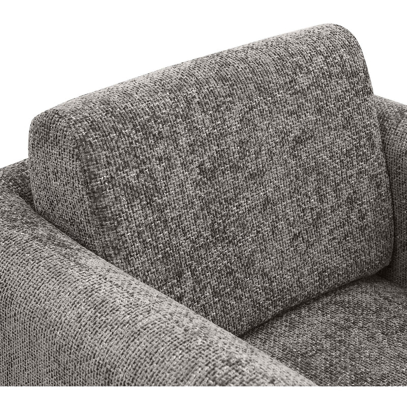 Meridian Alessandra Grey Chenille Fabric Swivel Accent Chair IMAGE 7