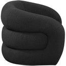 Meridian Roxbury Black Boucle Fabric Swivel Accent Chair IMAGE 6