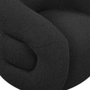 Meridian Roxbury Black Boucle Fabric Swivel Accent Chair IMAGE 7
