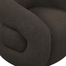 Meridian Roxbury Brown Boucle Fabric Swivel Accent Chair IMAGE 7