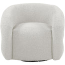 Meridian Roxbury Cream Boucle Fabric Swivel Accent Chair IMAGE 4