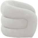 Meridian Roxbury Cream Boucle Fabric Swivel Accent Chair IMAGE 6