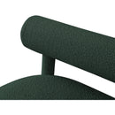 Meridian Parlor Green Boucle Fabric Bench IMAGE 7