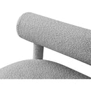 Meridian Parlor Grey Boucle Fabric Bench IMAGE 7