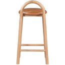Meridian Calvin Cognac Vegan Leather Stool IMAGE 3