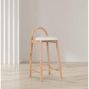 Meridian Calvin Cream Vegan Leather Stool IMAGE 9