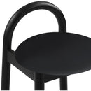 Meridian Calvin Black Vegan Leather Stool IMAGE 8