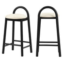 Meridian Calvin Cream Vegan Leather Stool IMAGE 10