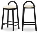 Meridian Calvin Cream Vegan Leather Stool IMAGE 2