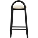 Meridian Calvin Cream Vegan Leather Stool IMAGE 3