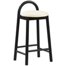 Meridian Calvin Cream Vegan Leather Stool IMAGE 4