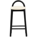 Meridian Calvin Cream Vegan Leather Stool IMAGE 5