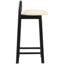 Meridian Calvin Cream Vegan Leather Stool IMAGE 6