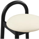 Meridian Calvin Cream Vegan Leather Stool IMAGE 8