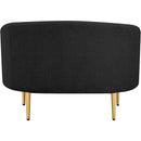Meridian Ritz Black Boucle Fabric Chair IMAGE 3