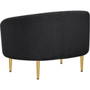Meridian Ritz Black Boucle Fabric Chair IMAGE 6