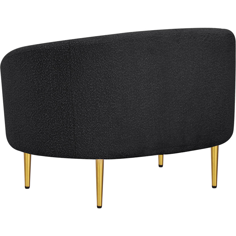 Meridian Ritz Black Boucle Fabric Chair IMAGE 6