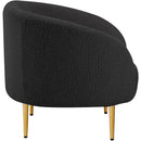 Meridian Ritz Black Boucle Fabric Chair IMAGE 7