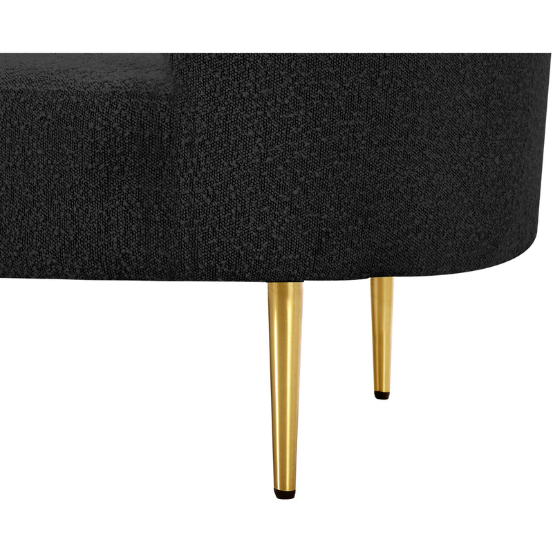 Meridian Ritz Black Boucle Fabric Chair IMAGE 9