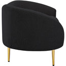 Meridian Ritz Black Boucle Fabric Loveseat IMAGE 7