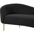 Meridian Ritz Black Boucle Fabric Loveseat IMAGE 9