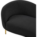 Meridian Ritz Black Boucle Fabric Sofa IMAGE 10