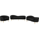 Meridian Ritz Black Boucle Fabric Sofa IMAGE 15