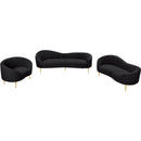 Meridian Ritz Black Boucle Fabric Sofa IMAGE 16