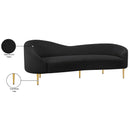 Meridian Ritz Black Boucle Fabric Sofa IMAGE 19