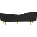 Meridian Ritz Black Boucle Fabric Sofa IMAGE 3