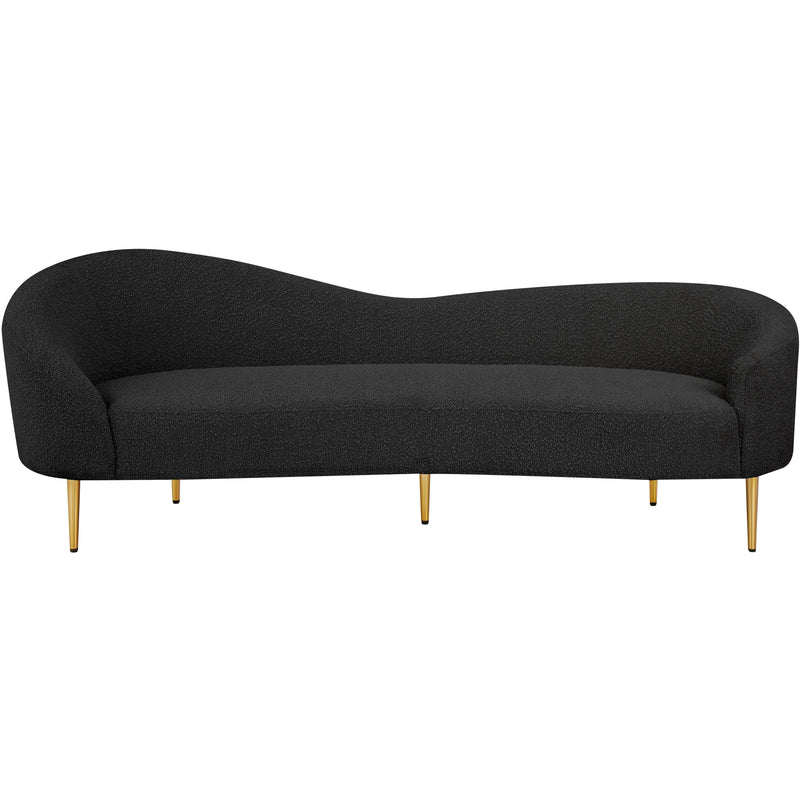 Meridian Ritz Black Boucle Fabric Sofa IMAGE 4