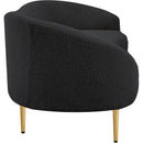 Meridian Ritz Black Boucle Fabric Sofa IMAGE 7