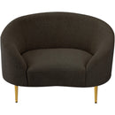 Meridian Ritz Brown Boucle Fabric Chair IMAGE 5