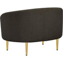 Meridian Ritz Brown Boucle Fabric Chair IMAGE 6