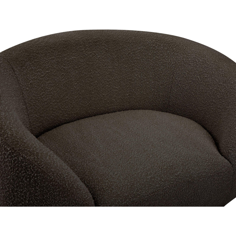 Meridian Ritz Brown Boucle Fabric Chair IMAGE 8