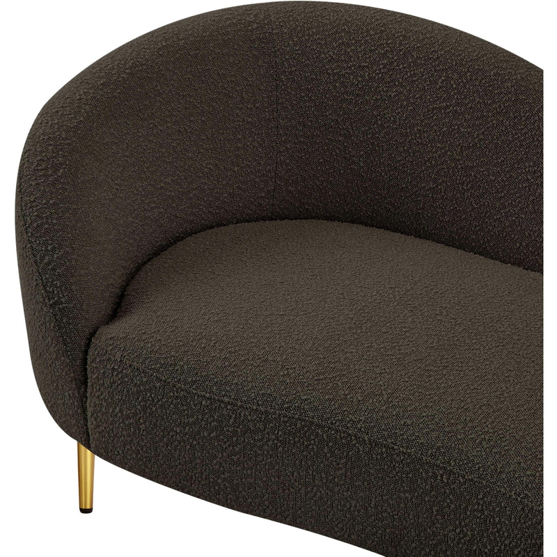 Meridian Ritz Brown Boucle Fabric Loveseat IMAGE 10