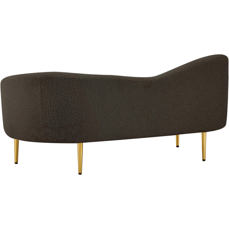 Meridian Ritz Brown Boucle Fabric Loveseat IMAGE 6