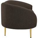 Meridian Ritz Brown Boucle Fabric Loveseat IMAGE 7