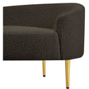 Meridian Ritz Brown Boucle Fabric Sofa IMAGE 13