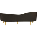 Meridian Ritz Brown Boucle Fabric Sofa IMAGE 3