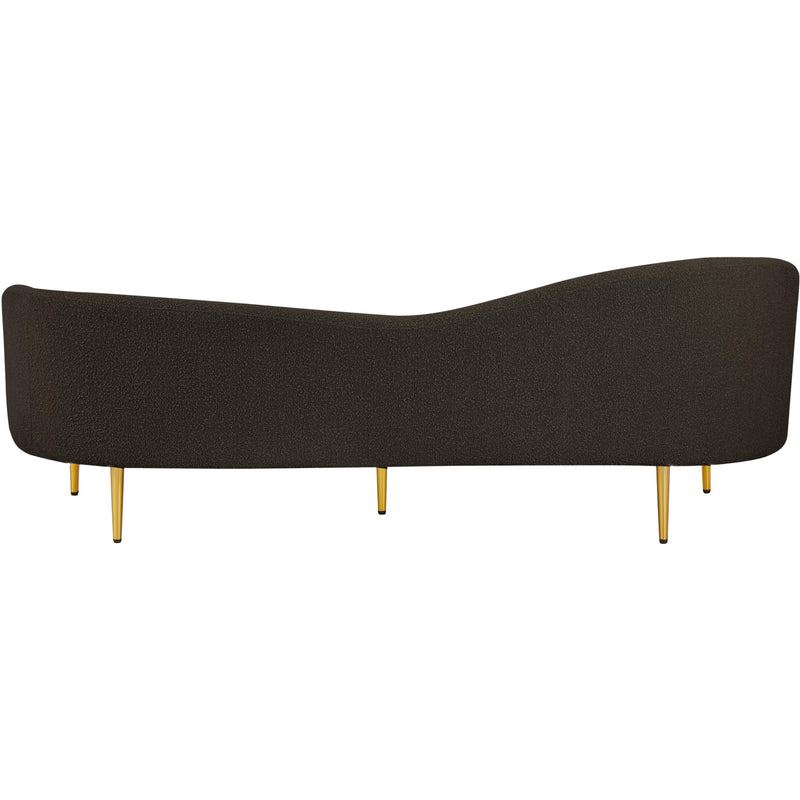 Meridian Ritz Brown Boucle Fabric Sofa IMAGE 3