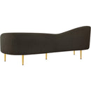 Meridian Ritz Brown Boucle Fabric Sofa IMAGE 6