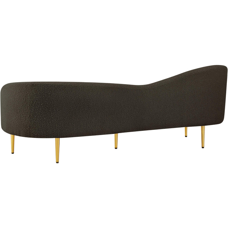 Meridian Ritz Brown Boucle Fabric Sofa IMAGE 6