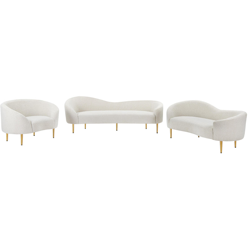 Meridian Ritz Cream Boucle Fabric Chair IMAGE 11