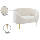 Meridian Ritz Cream Boucle Fabric Chair IMAGE 15