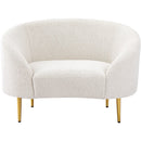 Meridian Ritz Cream Boucle Fabric Chair IMAGE 4