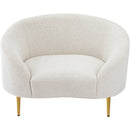 Meridian Ritz Cream Boucle Fabric Chair IMAGE 5