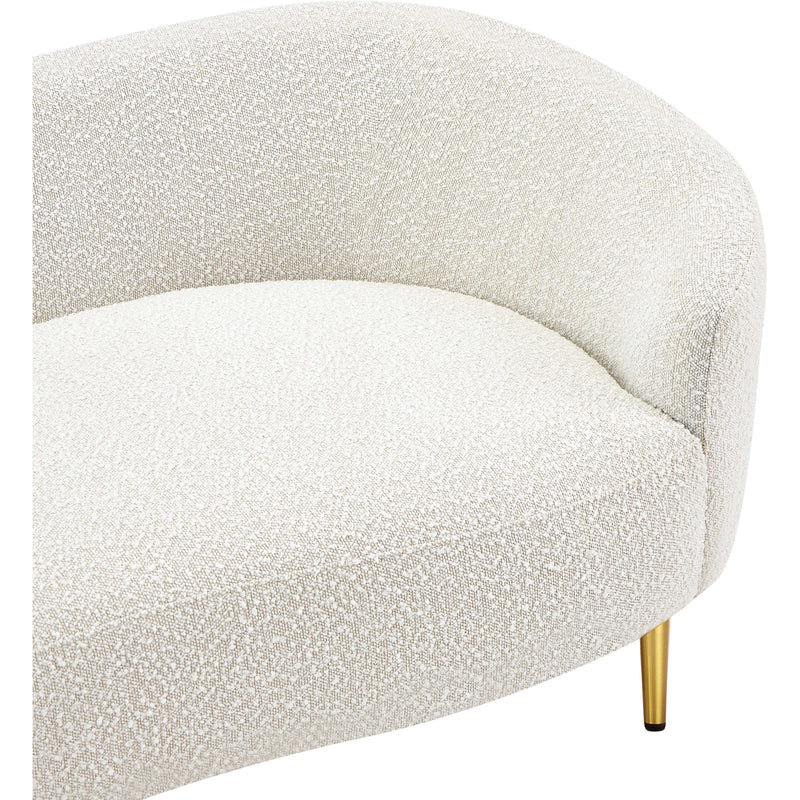 Meridian Ritz Cream Boucle Fabric Loveseat IMAGE 11