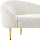 Meridian Ritz Cream Boucle Fabric Loveseat IMAGE 12